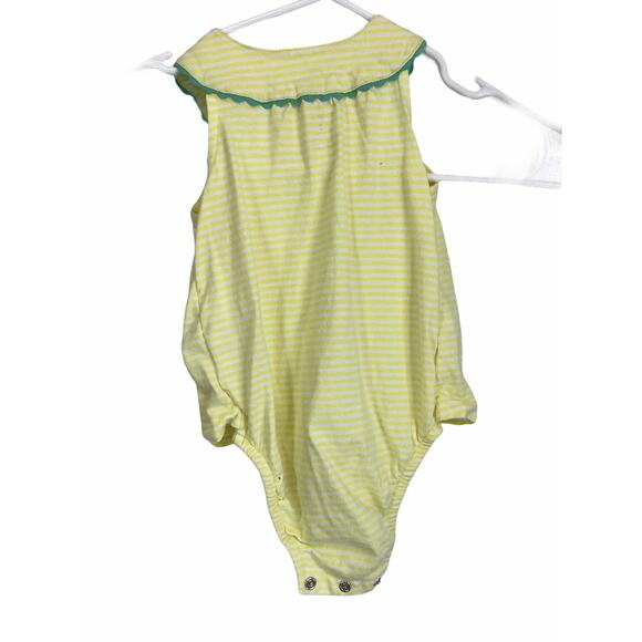 Carter’s Yellow Striped Flamingo One-Piece 12M - Picture 8 of 8
